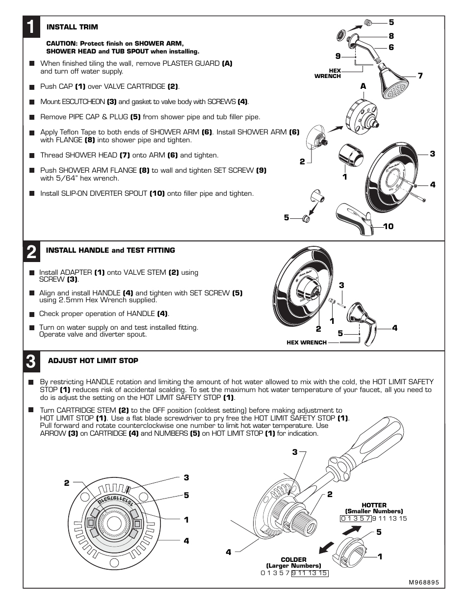 American Standard Tropic T038.50X User Manual | Page 2 / 3