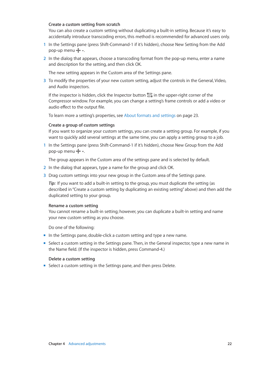 Apple Compressor (4.1.2) User Manual | Page 22 / 108