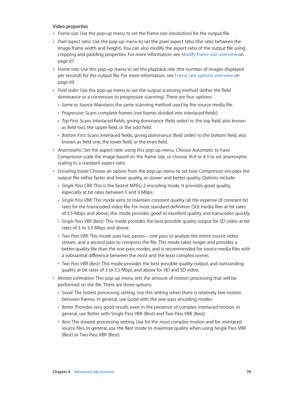Apple Compressor (4.1.2) User Manual | Page 39 / 108