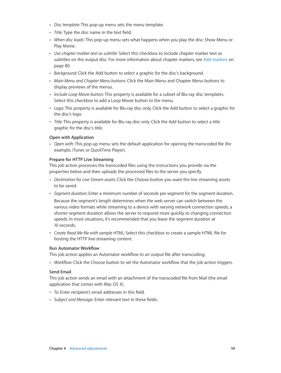 Apple Compressor (4.1.2) User Manual | Page 59 / 108