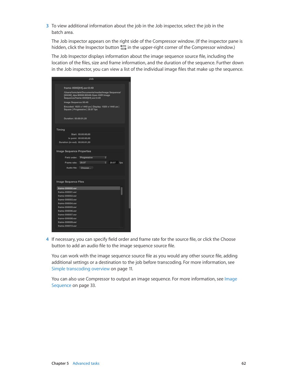 Apple Compressor (4.1.2) User Manual | Page 62 / 108