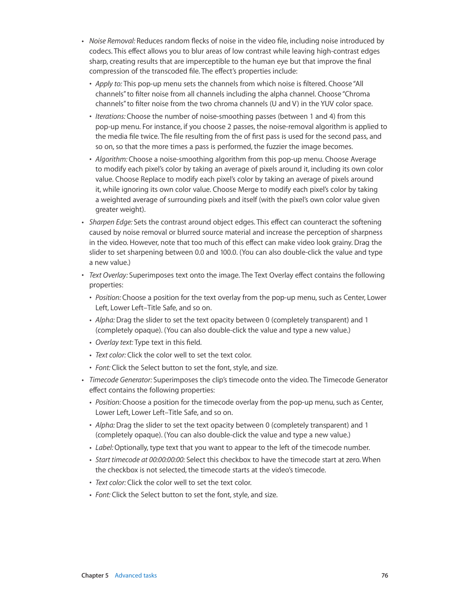 Apple Compressor (4.1.2) User Manual | Page 76 / 108