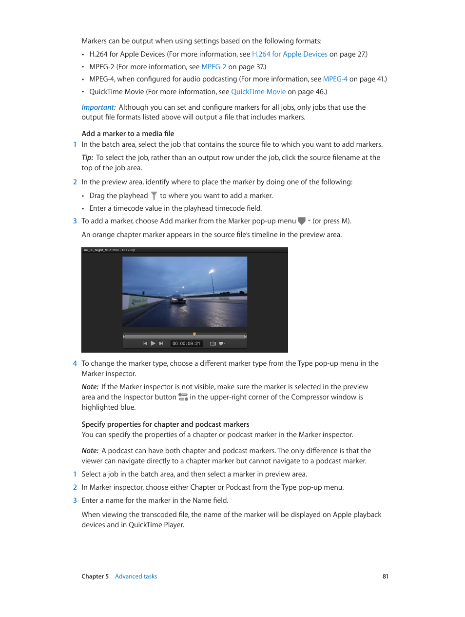 Apple Compressor (4.1.2) User Manual | Page 81 / 108