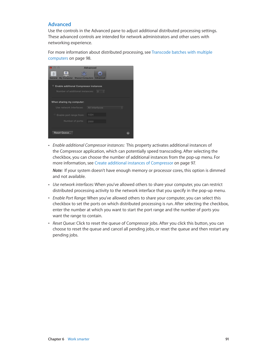Advanced | Apple Compressor (4.1.2) User Manual | Page 91 / 108