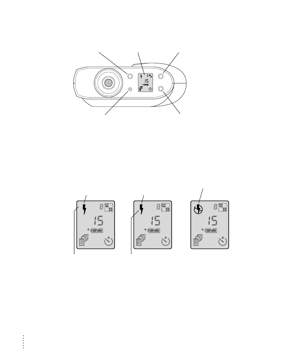 Using the controls 14, Flash settings 14, Using the controls | Flash settings | Apple QuickTake 150 (for Windows) User Manual | Page 22 / 76
