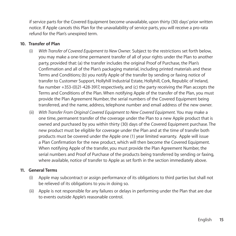 Apple AppleCare Protection Plan for iPhone User Manual | Page 15 / 68