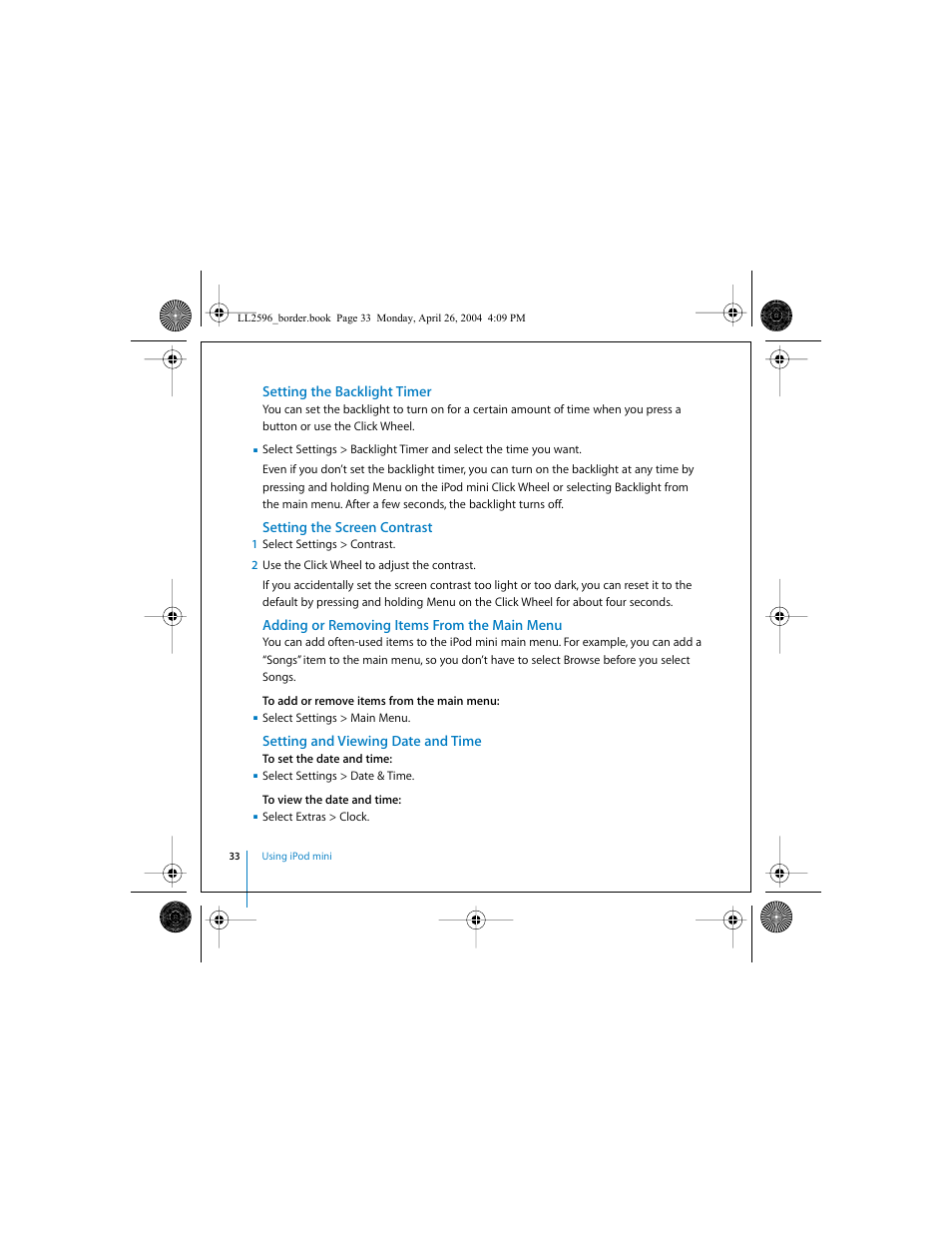 Apple iPod mini User Manual | Page 33 / 64