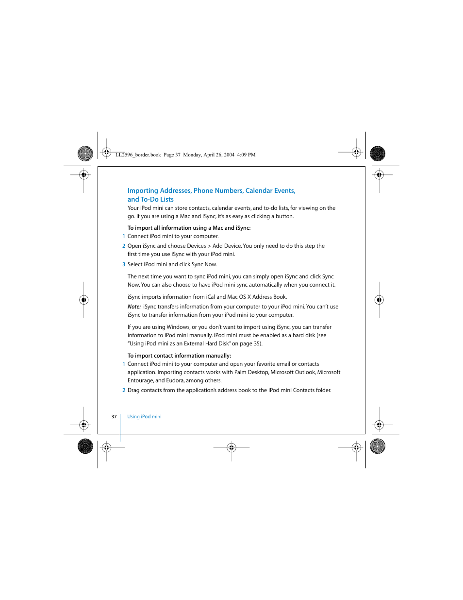 Apple iPod mini User Manual | Page 37 / 64