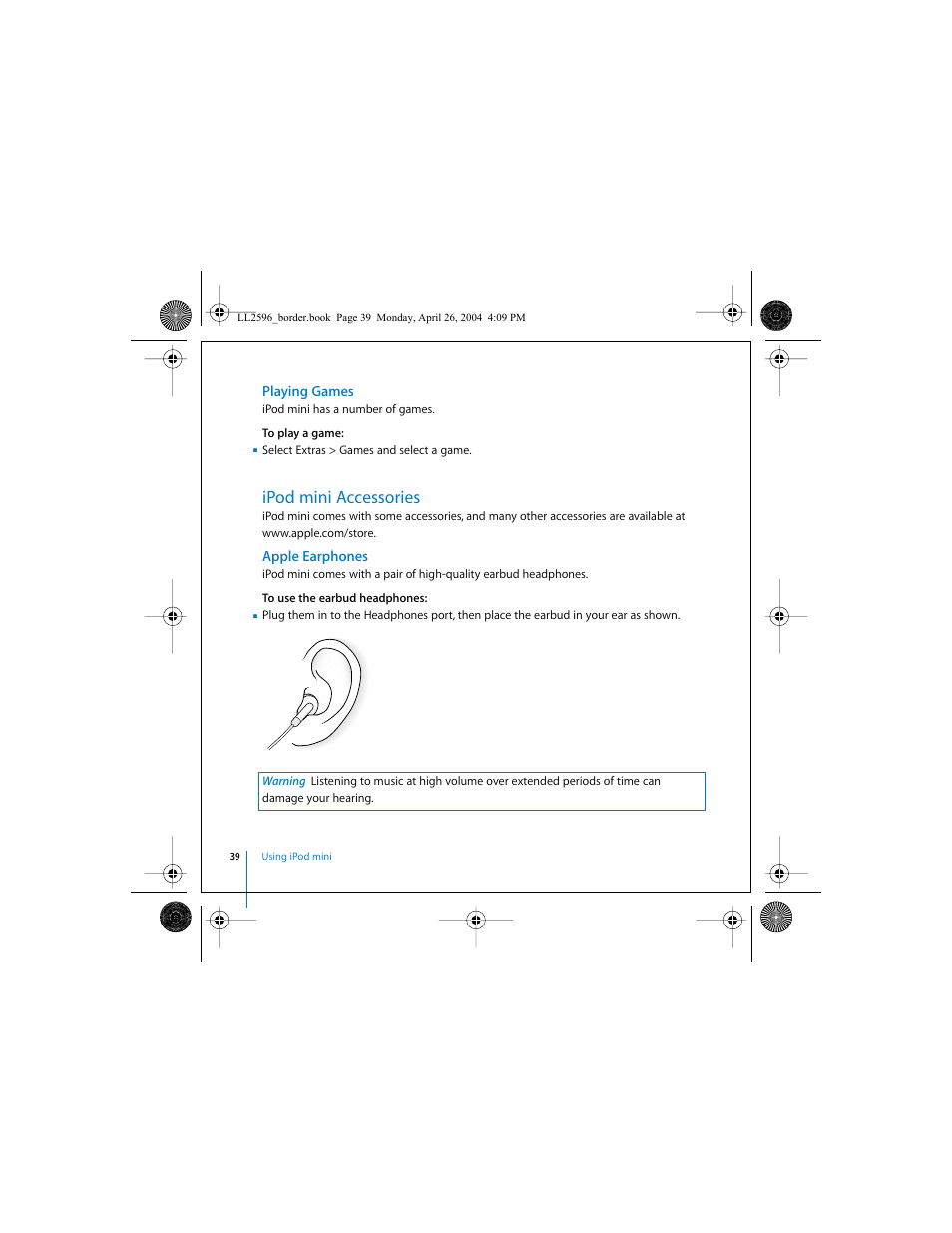 Ipod mini accessories | Apple iPod mini User Manual | Page 39 / 64