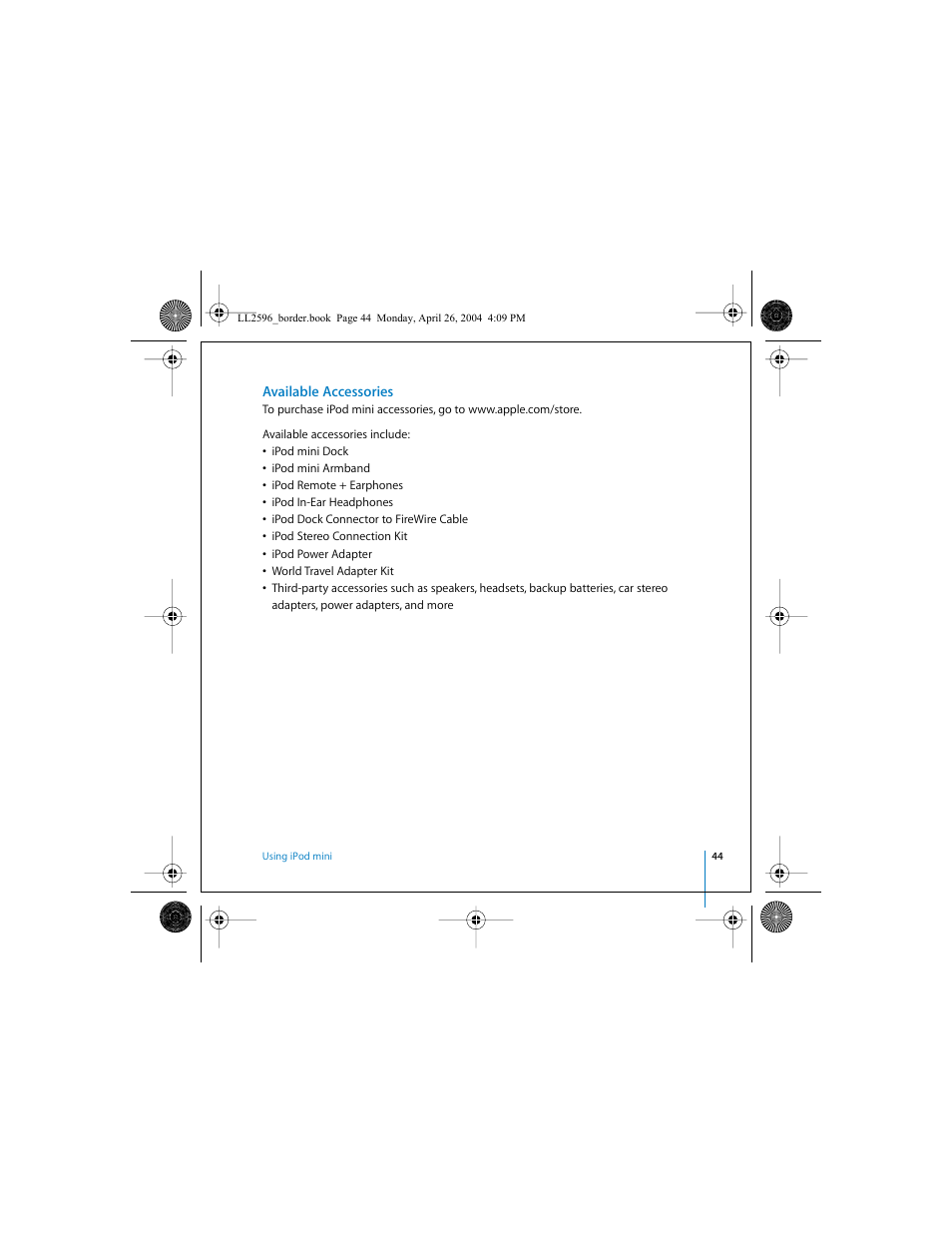 Apple iPod mini User Manual | Page 44 / 64