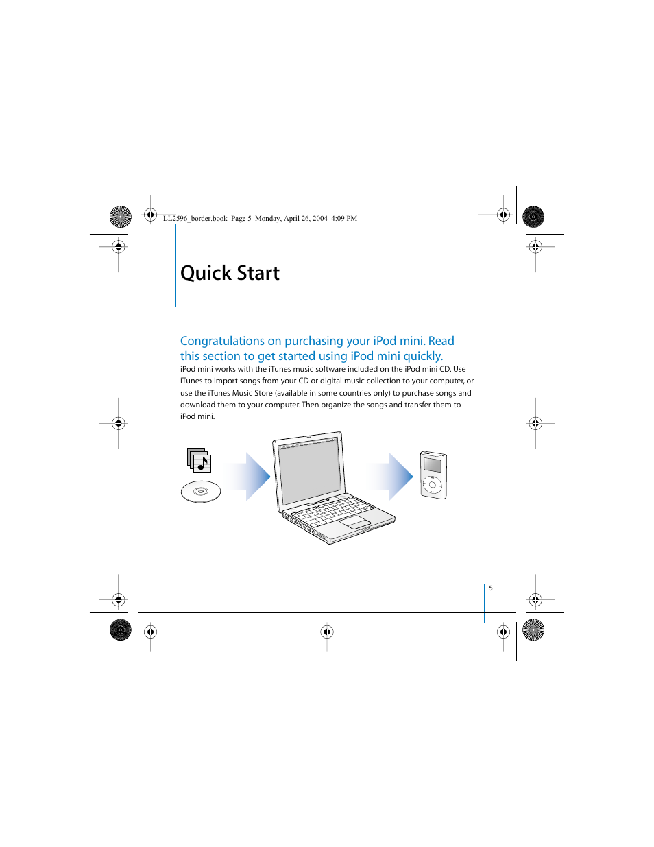Quick start | Apple iPod mini User Manual | Page 5 / 64