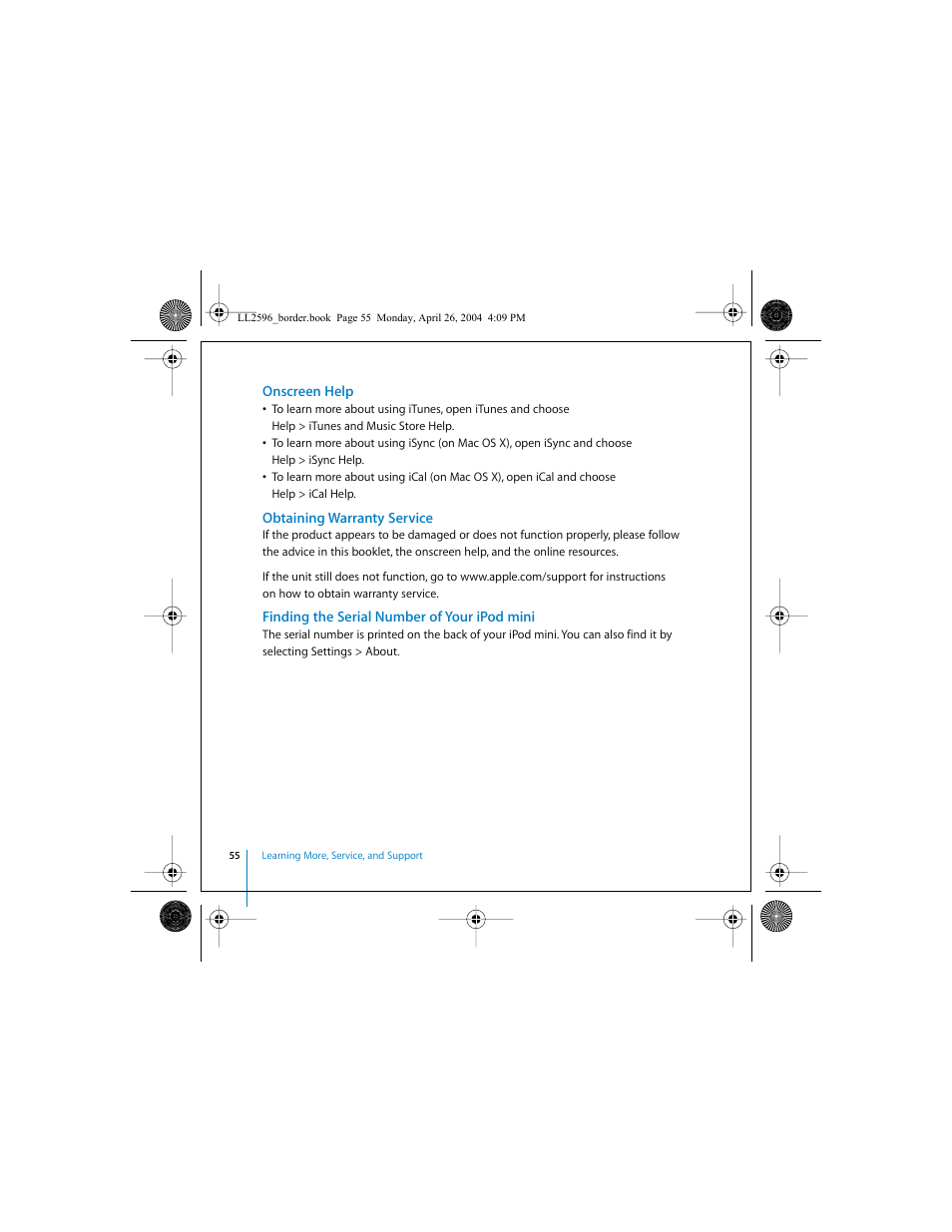 Apple iPod mini User Manual | Page 55 / 64