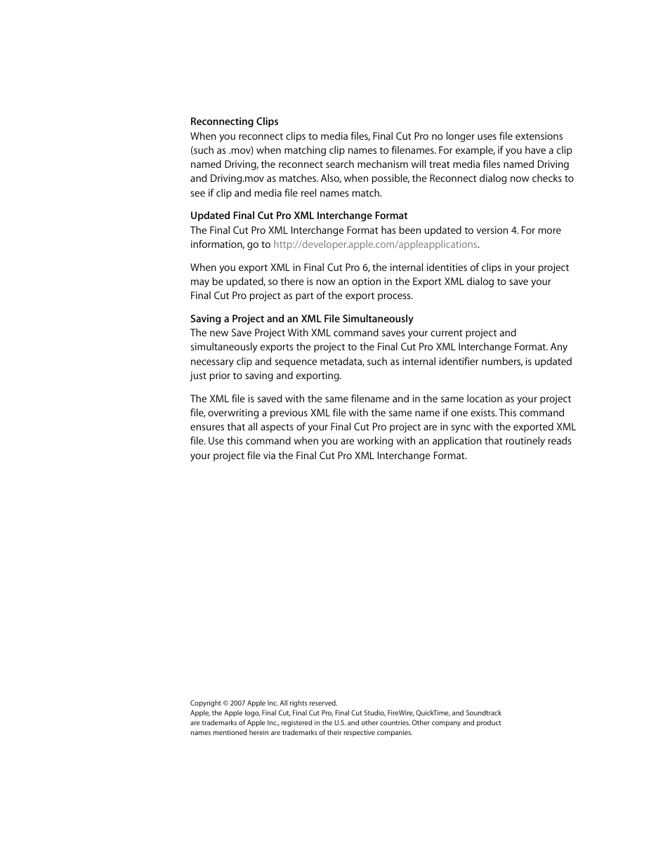 Apple Final Cut Pro 6: New Features User Manual | Page 10 / 10
