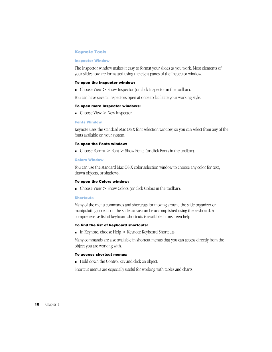 Keynote tools, Keynote tools 18 | Apple Keynote 1 User Manual | Page 19 / 100