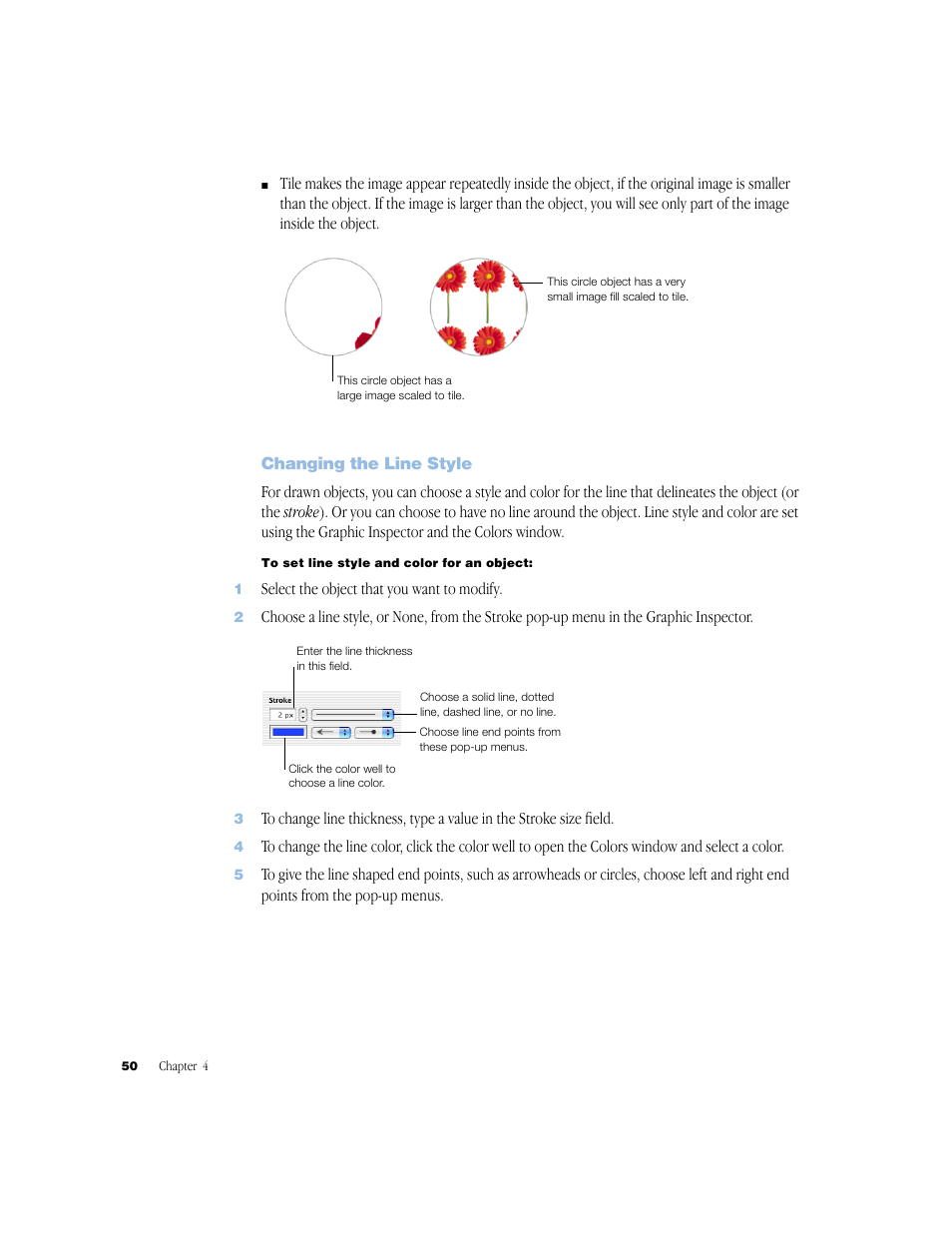 Changing the line style, Changing the line style 50 | Apple Keynote 1 User Manual | Page 51 / 100