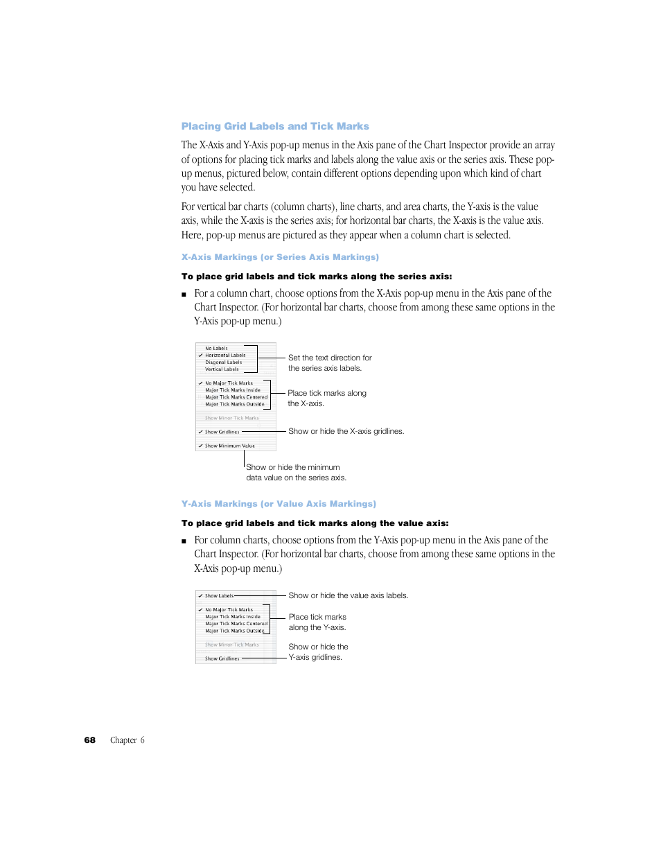 Placing grid labels and tick marks, Placing grid labels and tick marks 68 | Apple Keynote 1 User Manual | Page 69 / 100