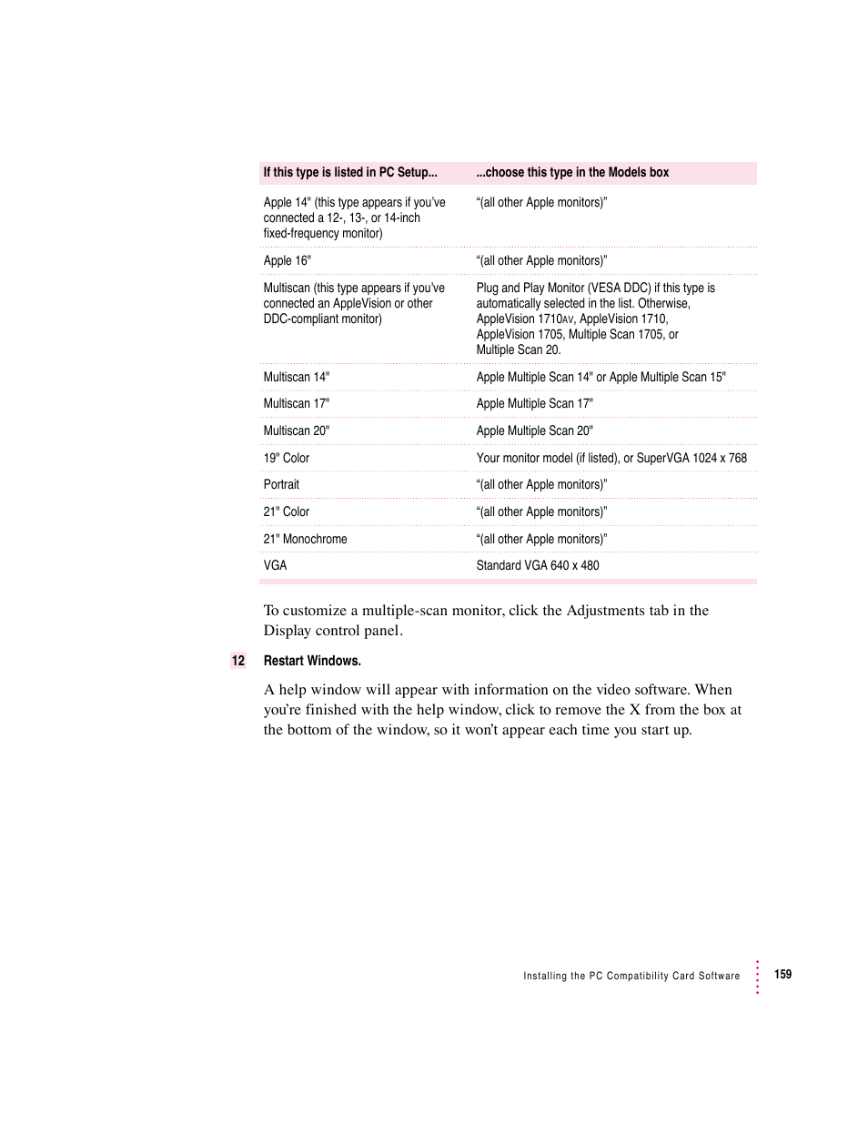 Apple PC Compatibility Card User Manual | Page 159 / 338