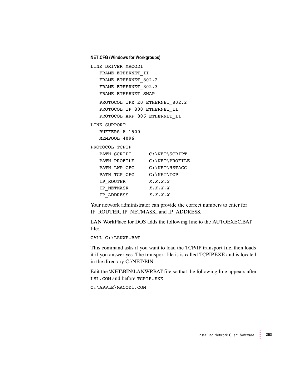 Apple PC Compatibility Card User Manual | Page 263 / 338