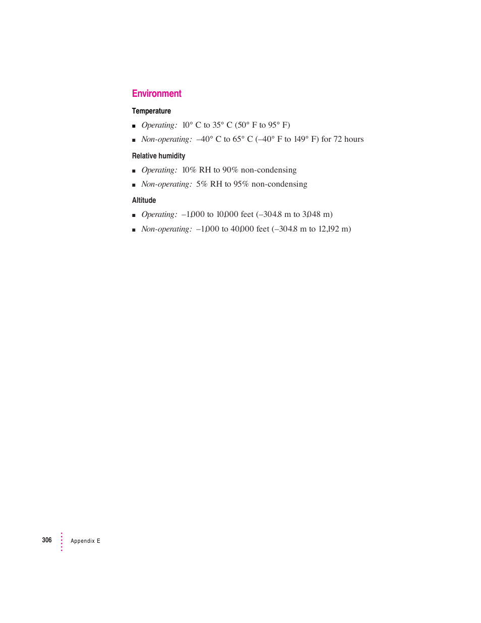 Environment | Apple PC Compatibility Card User Manual | Page 306 / 338
