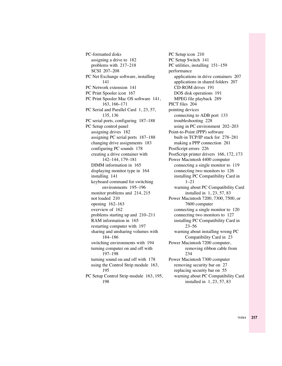 Apple PC Compatibility Card User Manual | Page 317 / 338