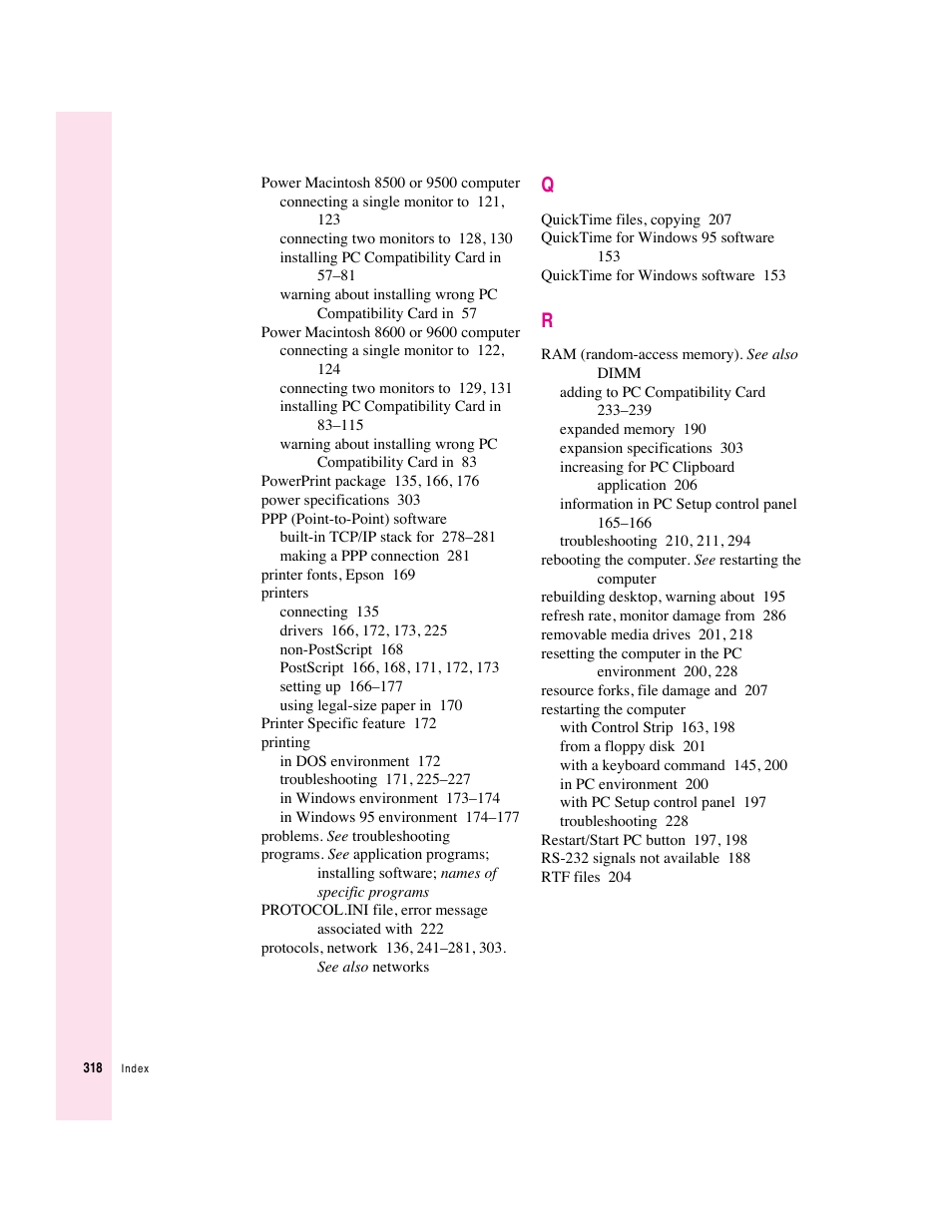 Apple PC Compatibility Card User Manual | Page 318 / 338