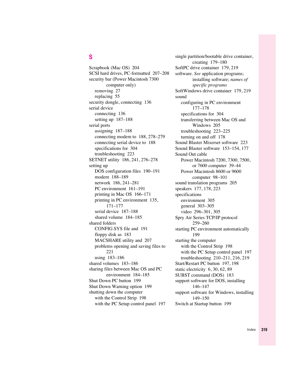 Apple PC Compatibility Card User Manual | Page 319 / 338