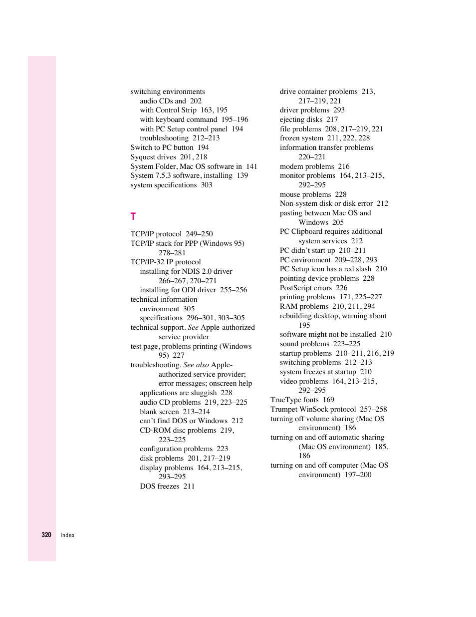 Apple PC Compatibility Card User Manual | Page 320 / 338