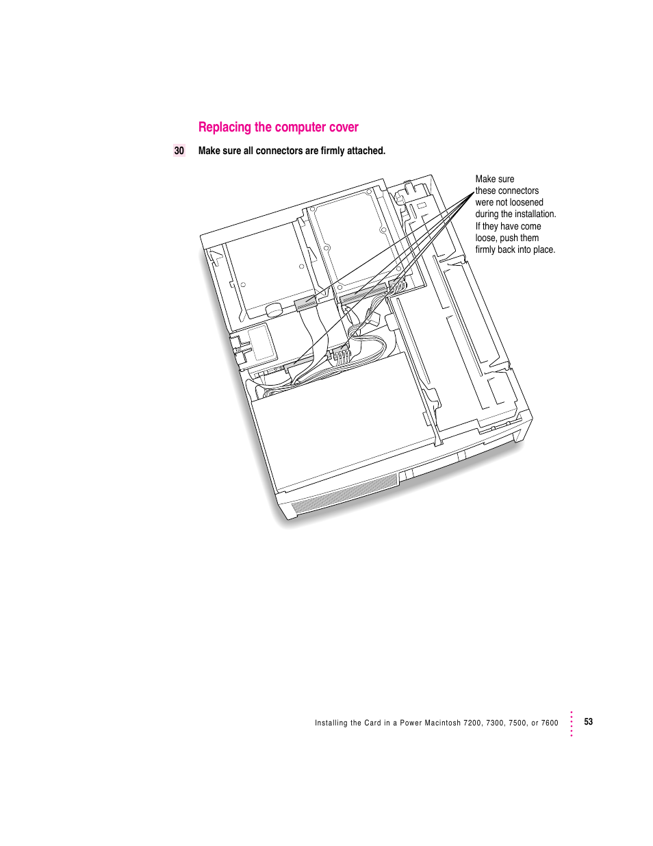 Replacing the computer cover | Apple PC Compatibility Card User Manual | Page 53 / 338