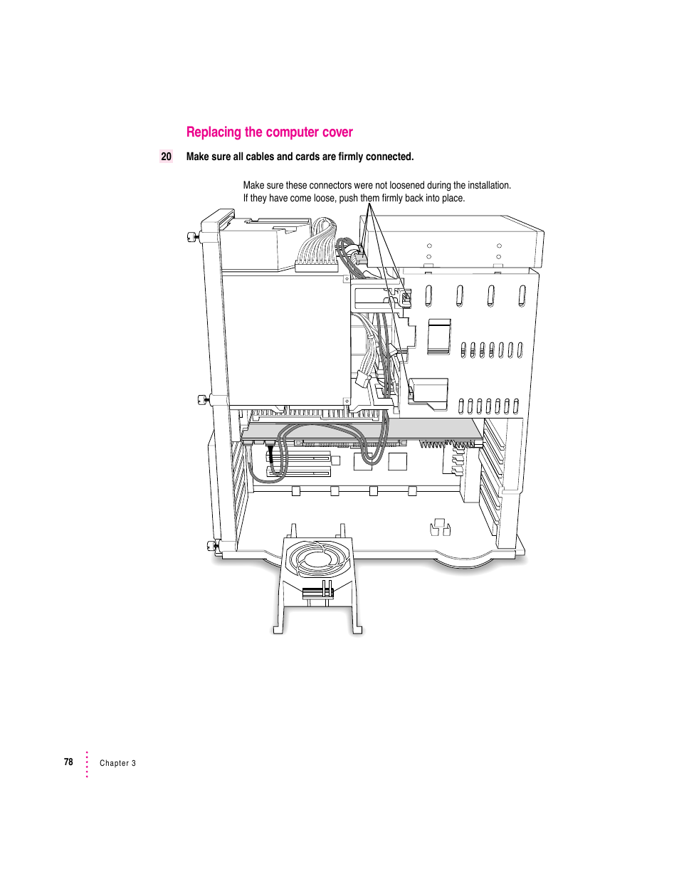 Replacing the computer cover | Apple PC Compatibility Card User Manual | Page 78 / 338