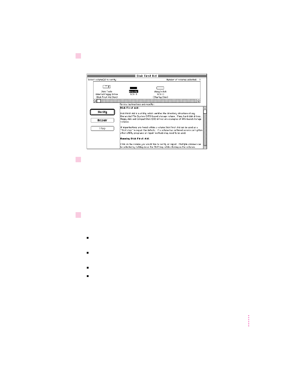 If disk first aid cannot correct the problem | Apple Power Macintosh 8500/150 Series User Manual | Page 115 / 180