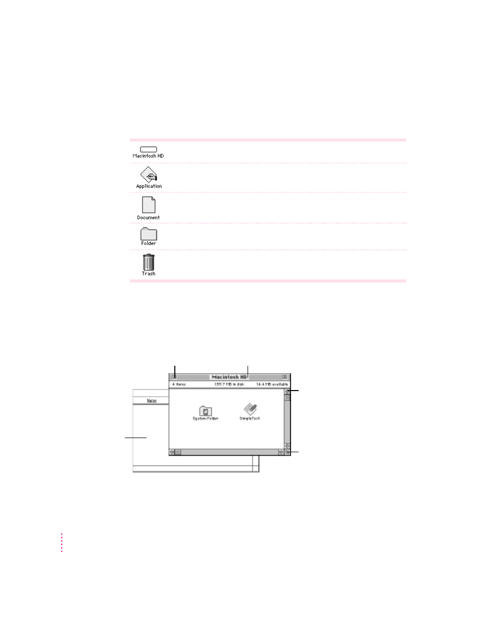 Icons, Windows | Apple Power Macintosh 8500/150 Series User Manual | Page 18 / 180