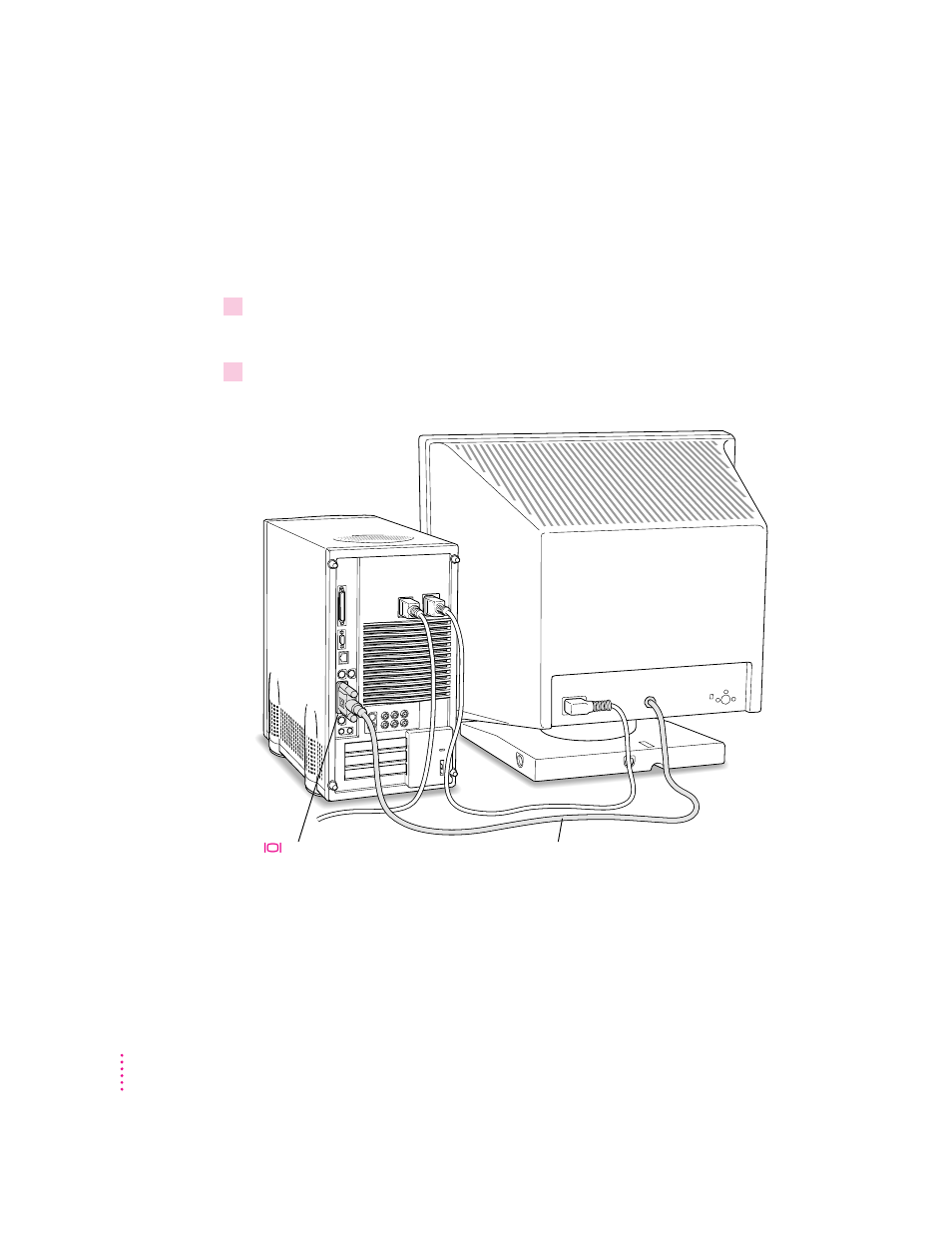 Connecting the monitor cable | Apple Power Macintosh 8500/150 Series User Manual | Page 6 / 180