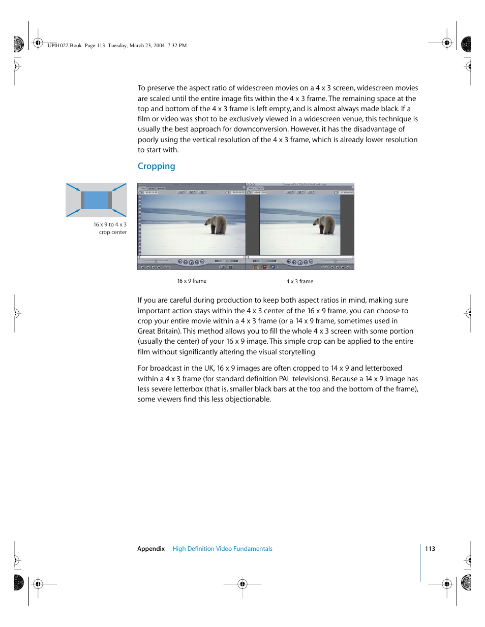 Cropping | Apple Final Cut Pro HD (4.5): New Features User Manual | Page 113 / 125