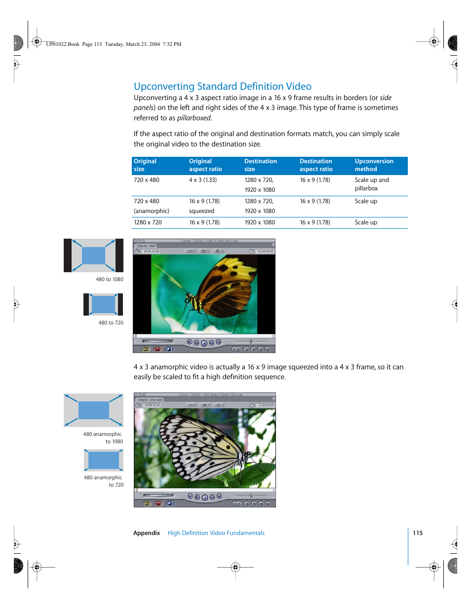 Upconverting standard definition video | Apple Final Cut Pro HD (4.5): New Features User Manual | Page 115 / 125