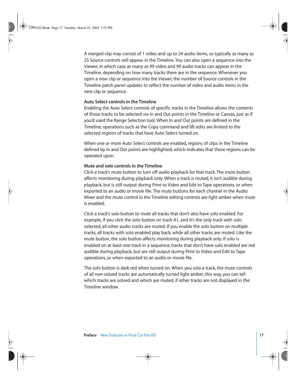 Apple Final Cut Pro HD (4.5): New Features User Manual | Page 17 / 125