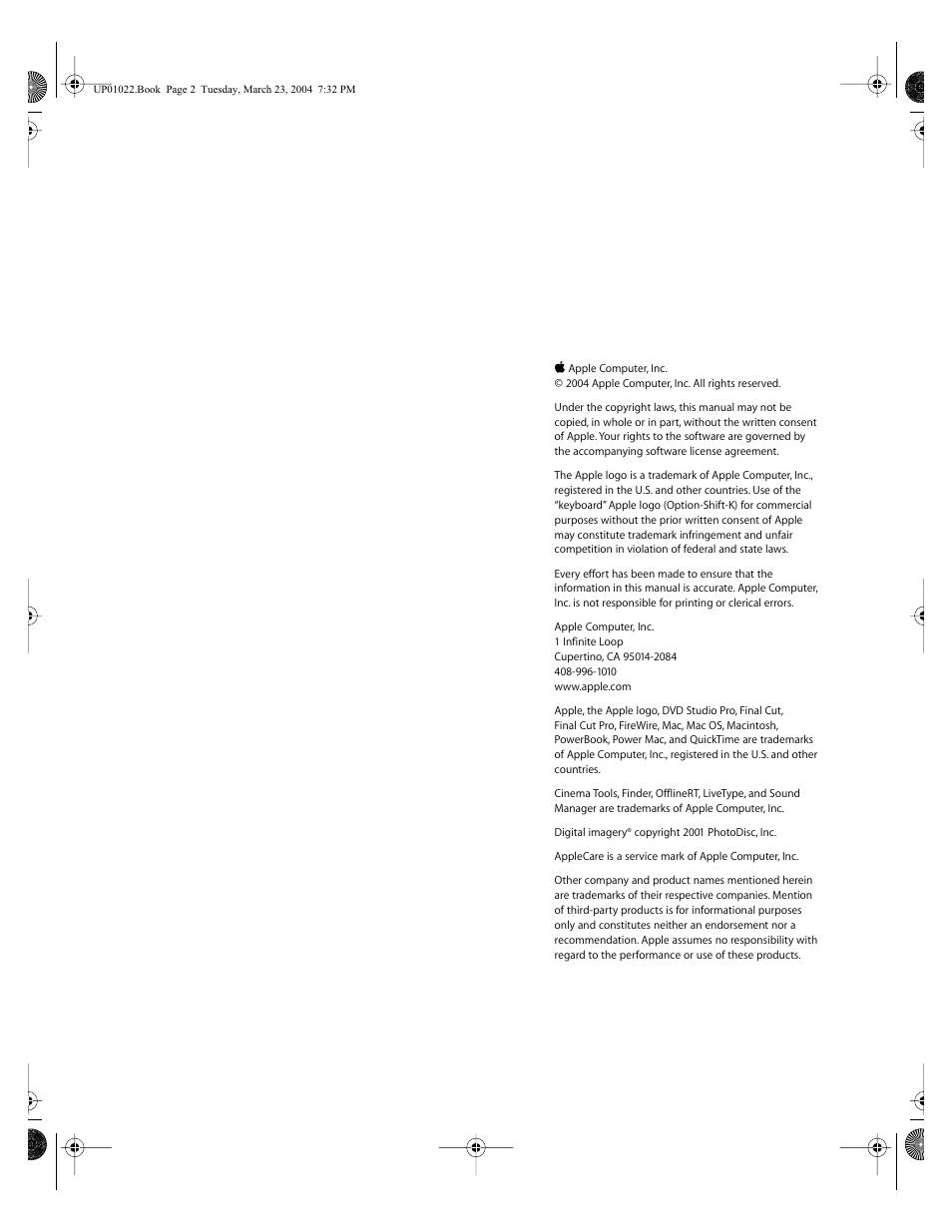 Apple Final Cut Pro HD (4.5): New Features User Manual | Page 2 / 125