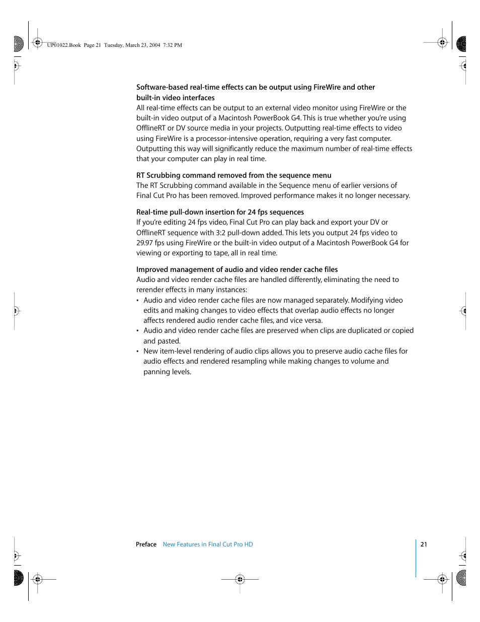 Apple Final Cut Pro HD (4.5): New Features User Manual | Page 21 / 125