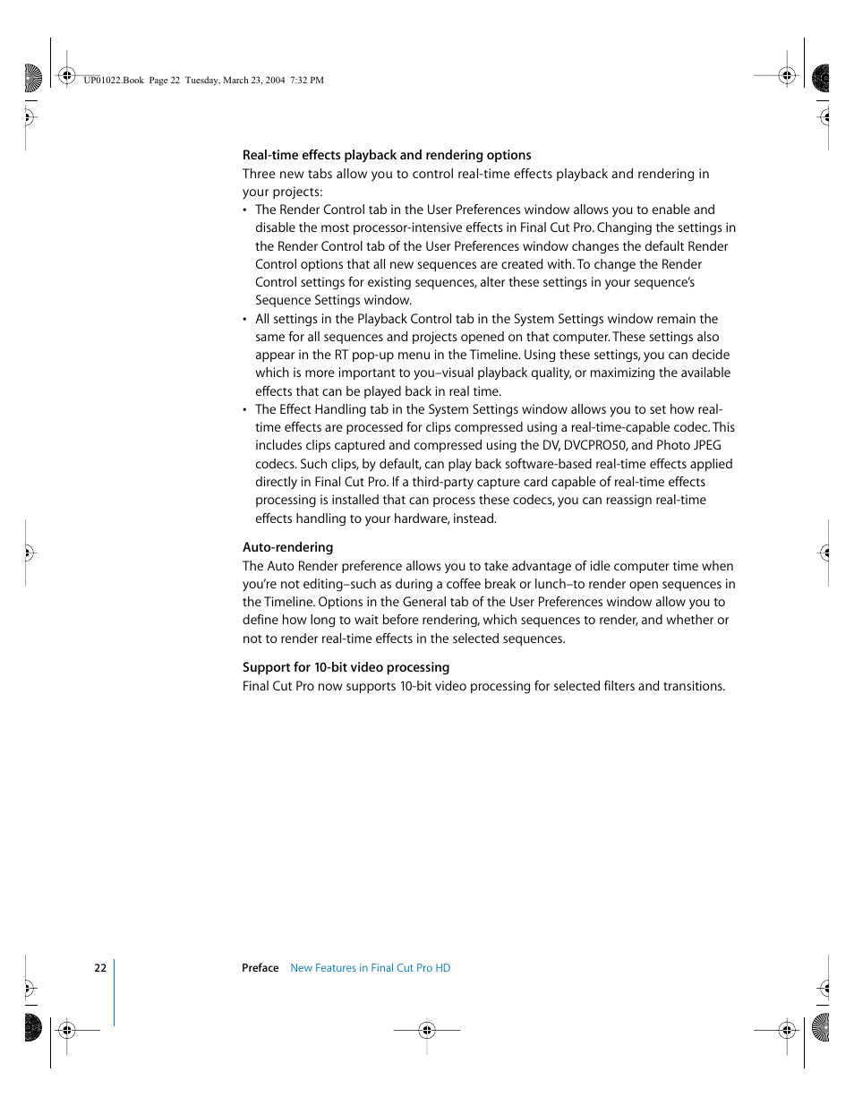 Apple Final Cut Pro HD (4.5): New Features User Manual | Page 22 / 125