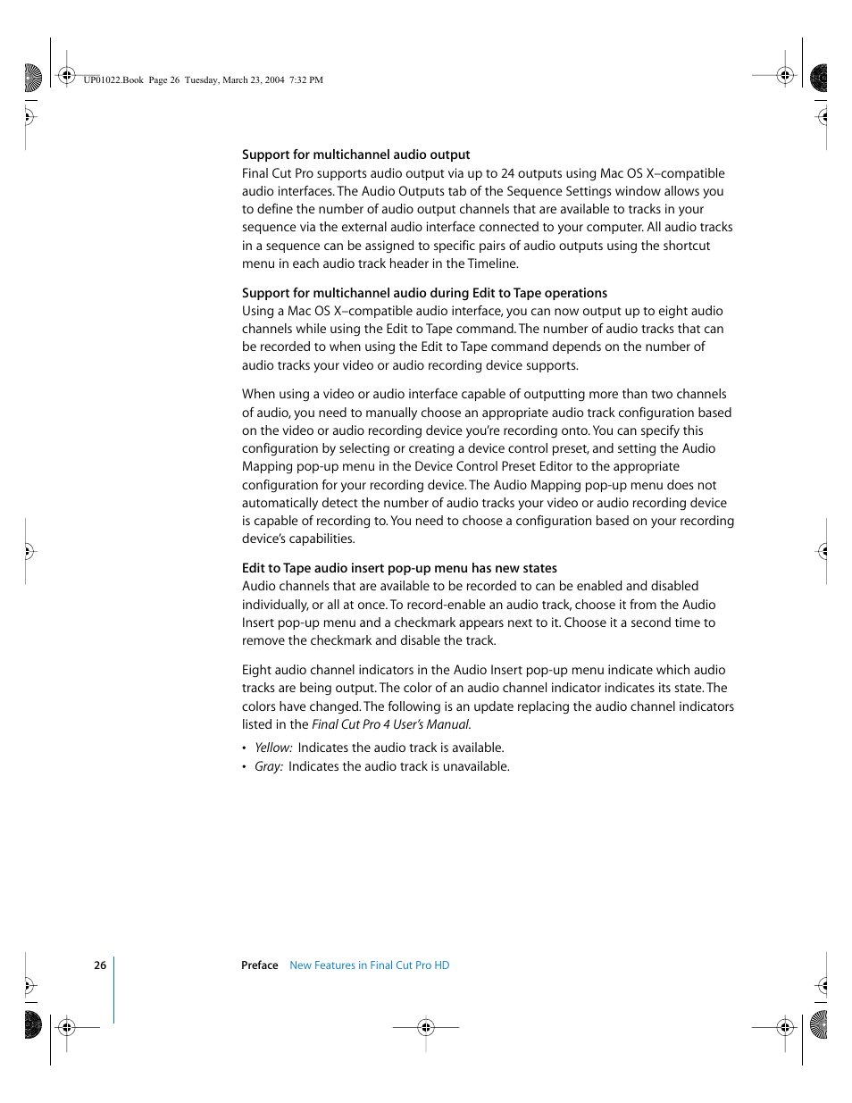 Apple Final Cut Pro HD (4.5): New Features User Manual | Page 26 / 125