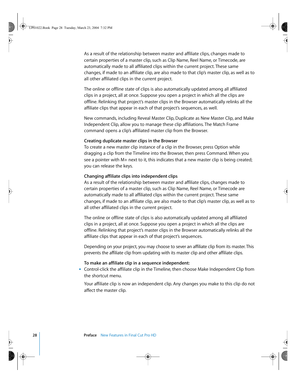 Apple Final Cut Pro HD (4.5): New Features User Manual | Page 28 / 125