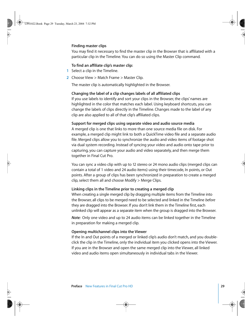 Apple Final Cut Pro HD (4.5): New Features User Manual | Page 29 / 125
