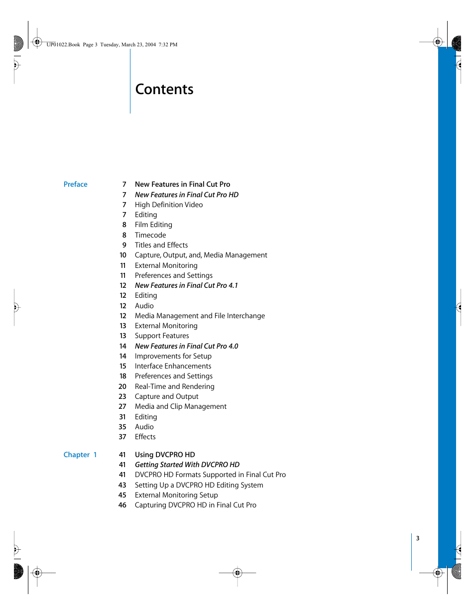 Apple Final Cut Pro HD (4.5): New Features User Manual | Page 3 / 125