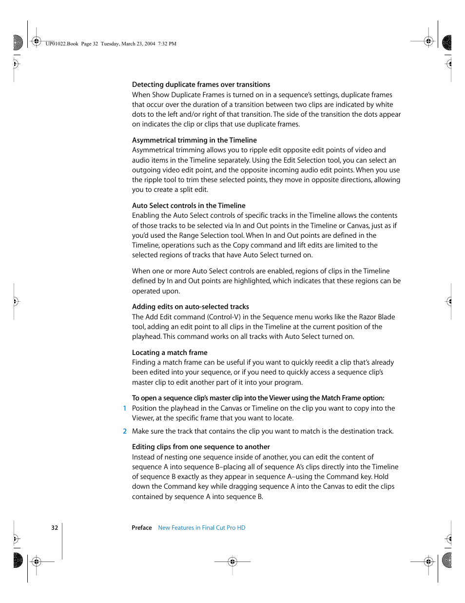 Apple Final Cut Pro HD (4.5): New Features User Manual | Page 32 / 125