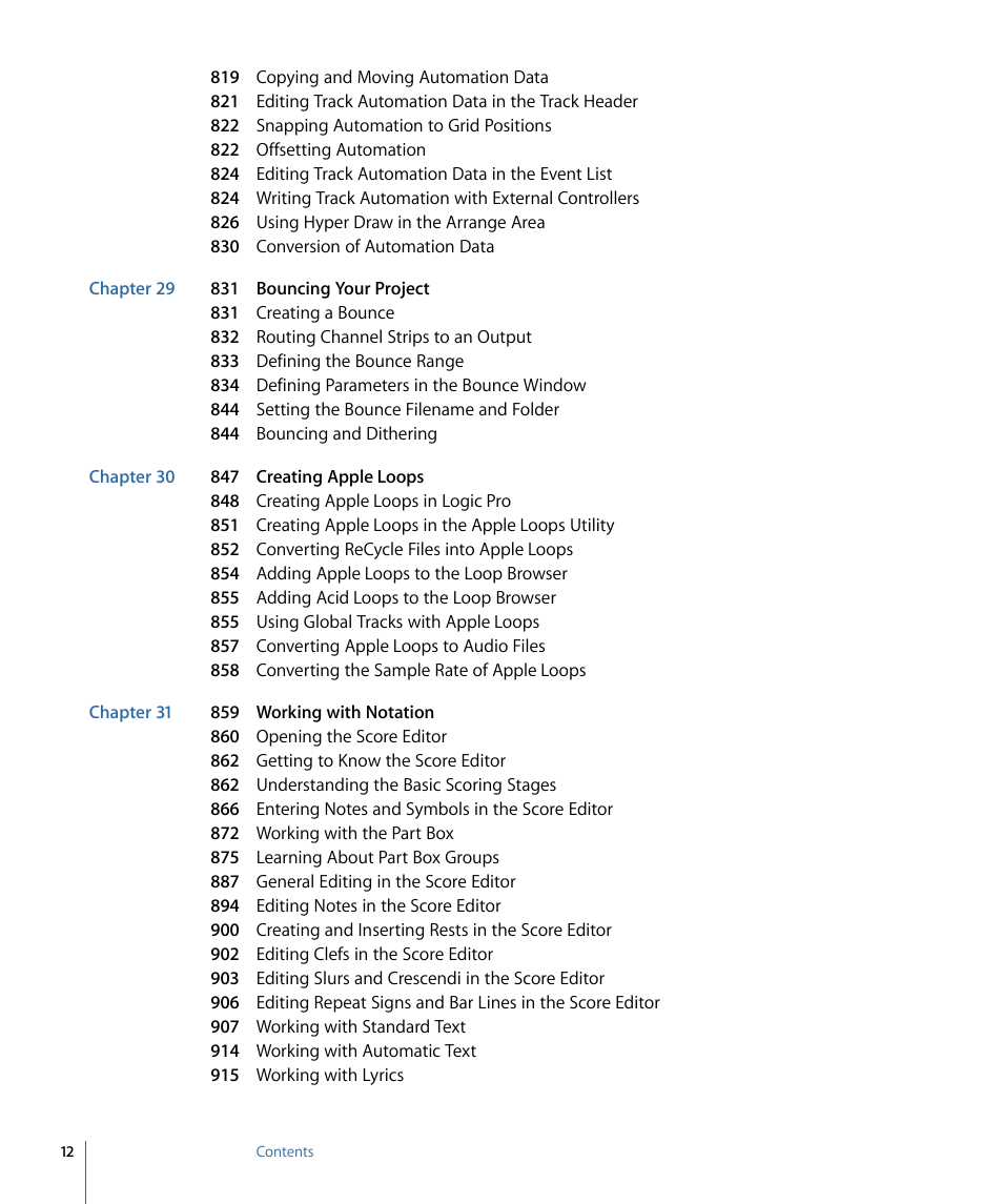 Apple Logic Pro 9 User Manual | Page 12 / 1340