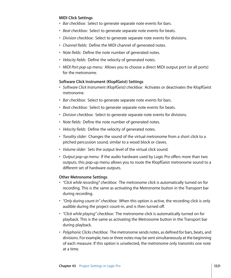 Apple Logic Pro 9 User Manual | Page 1221 / 1340