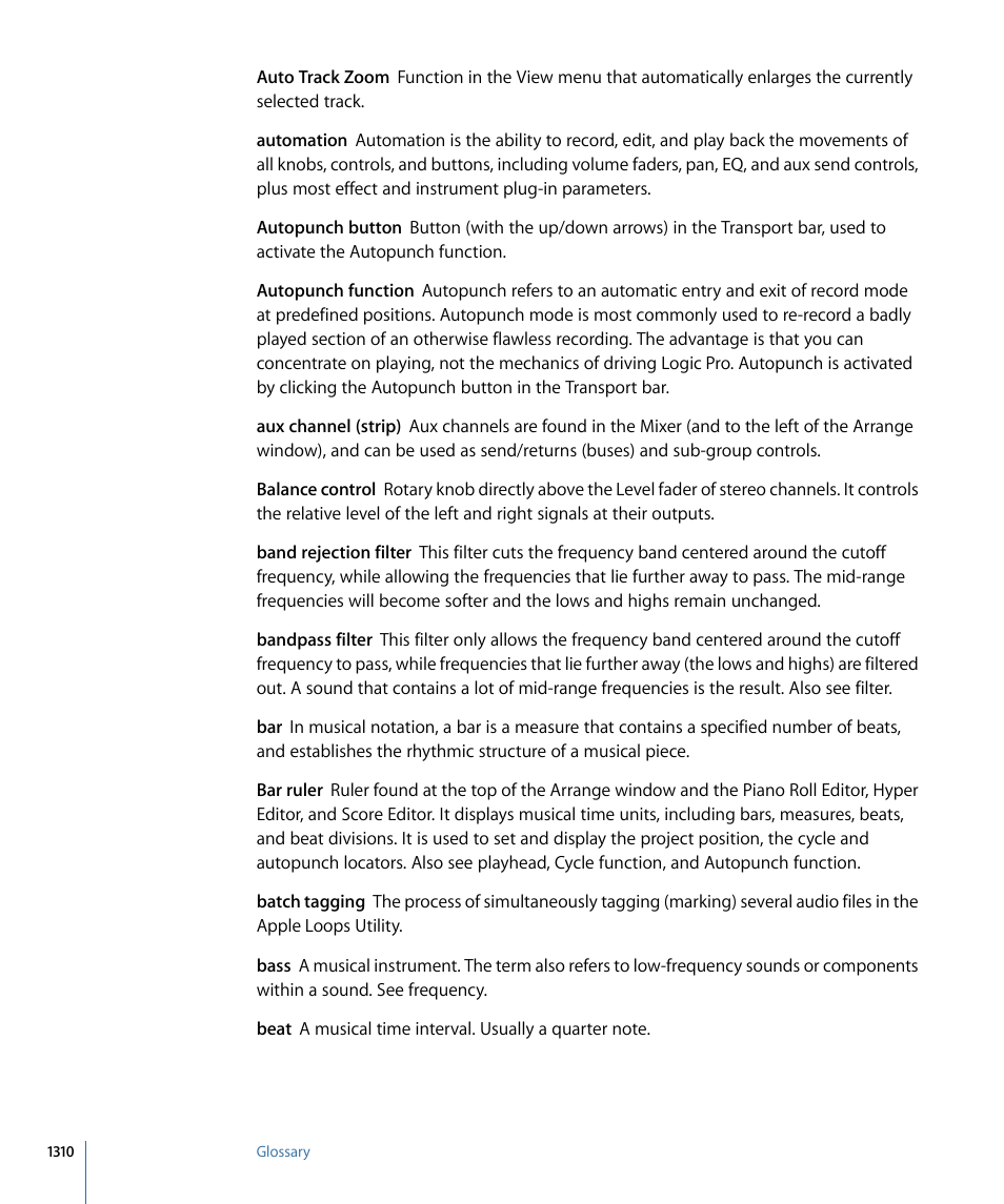 Apple Logic Pro 9 User Manual | Page 1310 / 1340
