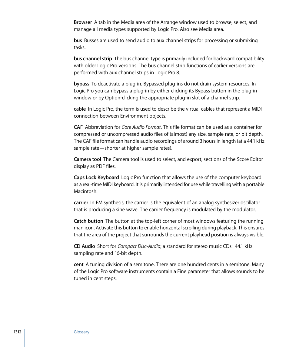 Apple Logic Pro 9 User Manual | Page 1312 / 1340