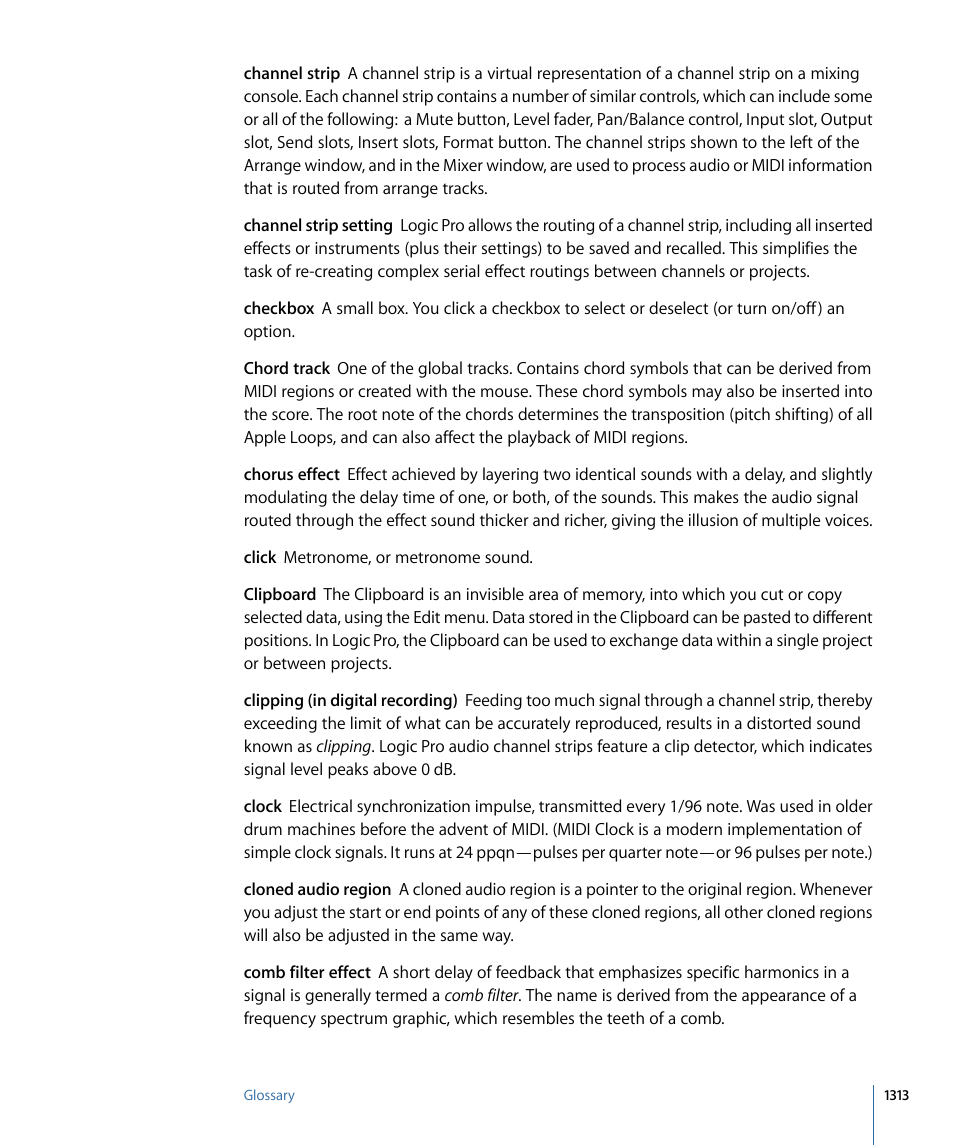 Apple Logic Pro 9 User Manual | Page 1313 / 1340