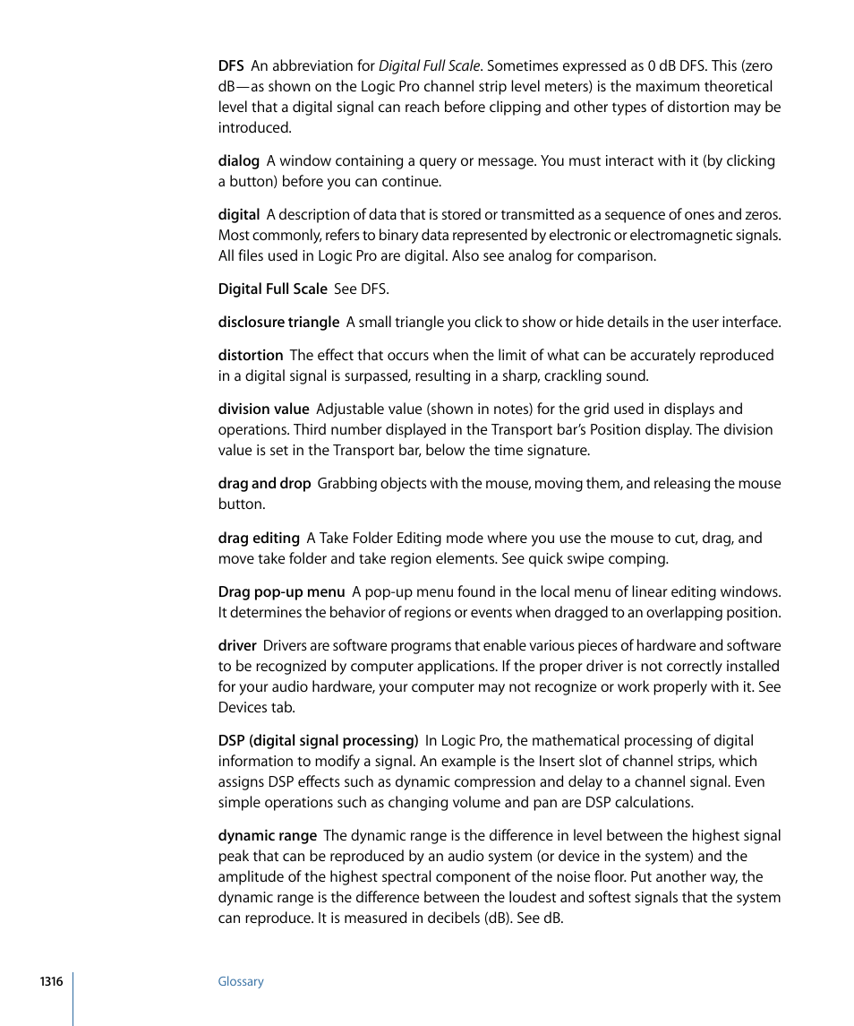 Apple Logic Pro 9 User Manual | Page 1316 / 1340