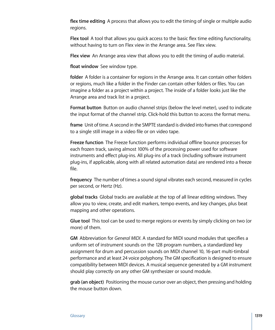 Apple Logic Pro 9 User Manual | Page 1319 / 1340